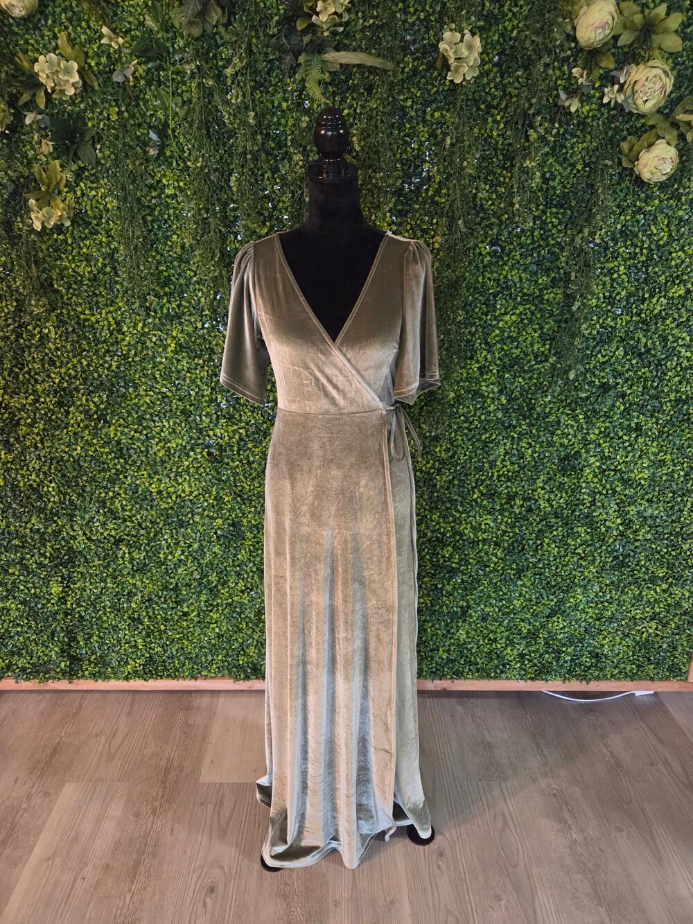 Meghan Velvet Wrap Maxi Dress by Baltic Born